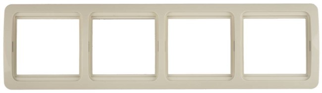 СВЕТОЗАР Гамма, четверная, горизонтальная, цвет бежевый, накладная панель (SV-54150-B)