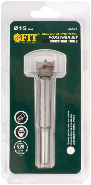 Сверло Форстнера (фреза) с карбидными вставками 15 мм