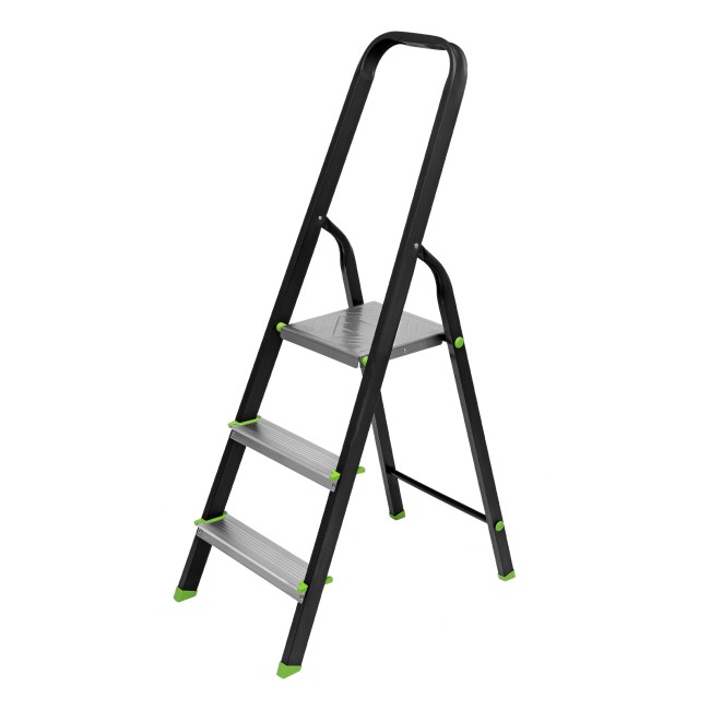 Стремянка, 3 ступени, стальной профиль, алюминиевые ступени Россия Сибртех Стремянка, 3 ступени, стальной профиль, алюминиевые ступени Россия Сибртех