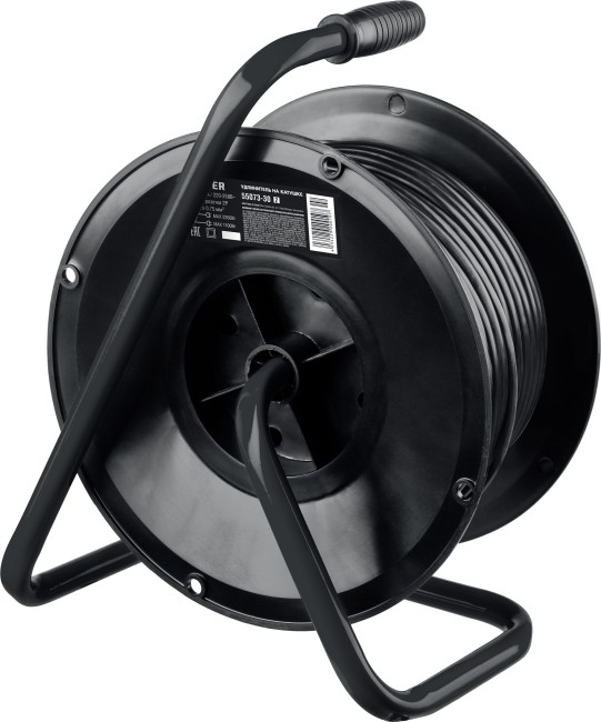 STAYER S-207, ПВС, 2 х 0.75 мм2, 30 м, 2200 Вт, удлинитель на катушке (55073-30)
