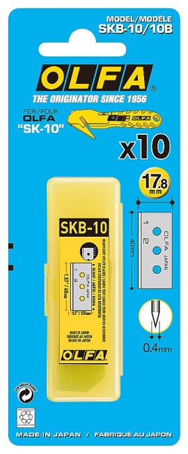 OLFA 17.8 мм, для ножа, специальное лезвие (OL-SKB-10/10B)