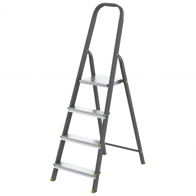 Стремянка, 4 ступени, стальной профиль, алюминиевые ступени Россия Сибртех Стремянка, 4 ступени, стальной профиль, алюминиевые ступени Россия Сибртех