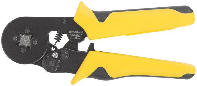 Пресс-клещи для обжима втулочных наконечников 0,25-10 мм, прорезиненные ручки 175 мм Пресс-клещи для обжима втулочных наконечников 0,25-10 мм, прорезиненные ручки 175 мм