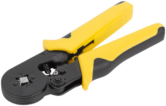 Пресс-клещи для обжима втулочных наконечников 0,25-10 мм, прорезиненные ручки 175 мм Пресс-клещи для обжима втулочных наконечников 0,25-10 мм, прорезиненные ручки 175 мм