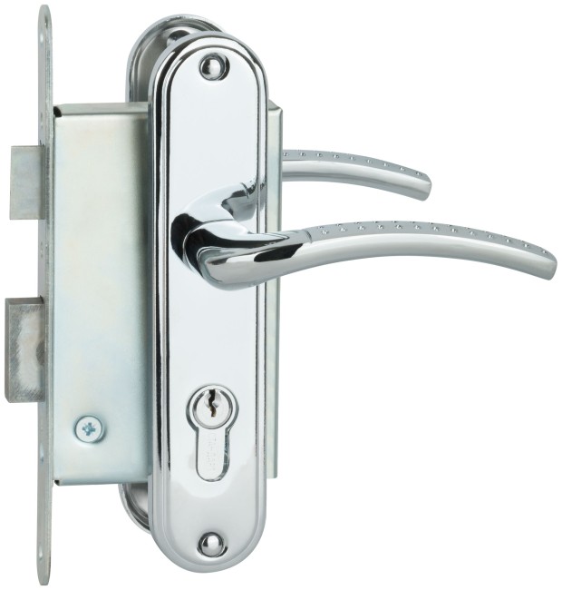 Замок врезной с ручками "Стандарт" ЗВ4-7.03С, хром Замок врезной с ручками "Стандарт" ЗВ4-7.03С, хром