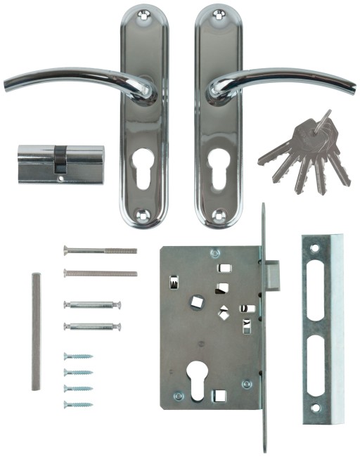 Замок врезной с ручками "Стандарт" ЗВ4-7.03С, хром Замок врезной с ручками "Стандарт" ЗВ4-7.03С, хром