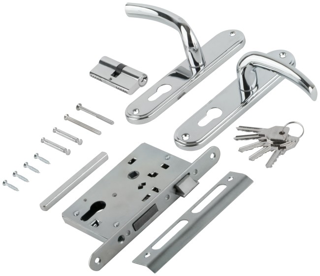 Замок врезной с ручками "Стандарт" ЗВ4-7.03С, хром Замок врезной с ручками "Стандарт" ЗВ4-7.03С, хром