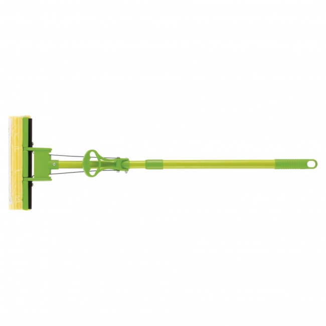 Швабра отжимная 115 см, губка PVA 27 x 5.5 x 6 см, телескопическая рукоятка, зеленая Elfe