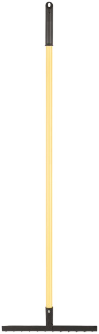 Грабли, прямой зуб, 12 зубьев,  с желтым метализированным черенком