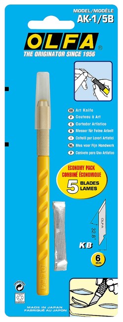 OLFA с перовым лезвием 6 мм, нож (OL-AK-1/5B)