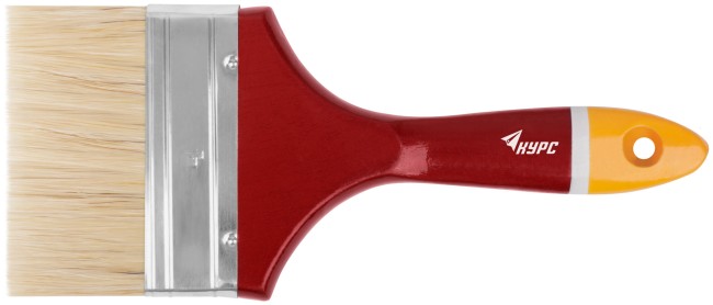 Кисть флейцевая "Мастер", натур. щетина, деревянная ручка 4" (100 мм) Кисть флейцевая "Мастер", натур. щетина, деревянная ручка 4" (100 мм)