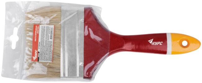 Кисть флейцевая "Мастер", натур. щетина, деревянная ручка 4" (100 мм) Кисть флейцевая "Мастер", натур. щетина, деревянная ручка 4" (100 мм)
