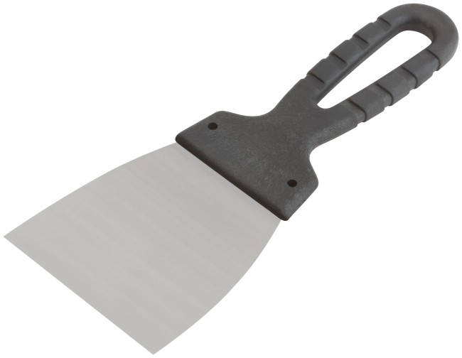Шпатель, лезвие нержавеющая сталь, пластиковая ручка  80 мм