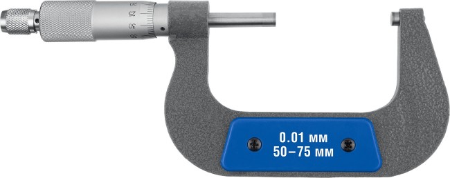ЗУБР МК 75 50-75 мм, Гладкий механический микрометр (34480-75)