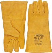 STAYER 350 мм, для сварки и тяжелых механических работ, с подкладкой, термостойкие краги, Professional (11332-XL)