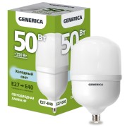 Лампа светодиодная HP 50Вт 230В 6500К E27-E40 | LL-HP-50-230-65-E27-E40-G | GENERICA Лампа светодиодная HP 50Вт 230В 6500К E27-E40 | LL-HP-50-230-65-E27-E40-G | GENERICA