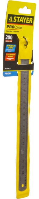 STAYER длина 0.2 м, нержавеющая линейка, Professional (3427-020)