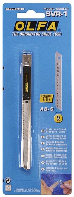 OLFA 9 мм, с выдвижным лезвием, нож (OL-SVR-1) OLFA 9 мм, с выдвижным лезвием, нож (OL-SVR-1)