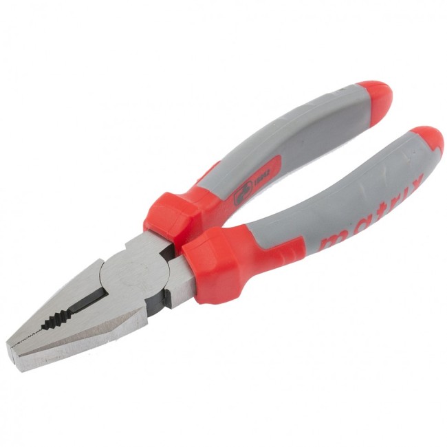 Плоскогубцы комбинированные, 200 мм, двухкомпонентные рукоятки Matrix Professional Плоскогубцы комбинированные, 200 мм, двухкомпонентные рукоятки Matrix Professional