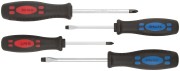 Отвертки "Стандарт", CrV сталь, магнитный наконечник, прорезиненные ручки, блистер, набор 4 шт.