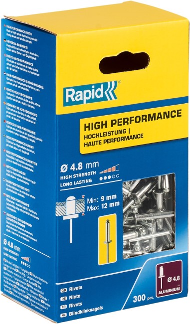 RAPID R:High-performance-rivet, 4.8 х 16 мм, 300 шт, алюминиевая высокопроизводительная заклепка (5001438)