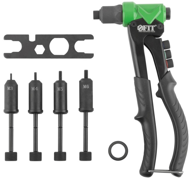 Заклепочник комбинированный Профи для резьбовых заклепок М3-М6 и вытяжных заклепок 2,4-4,8 мм (235 мм) Заклепочник комбинированный Профи для резьбовых заклепок М3-М6 и вытяжных заклепок 2,4-4,8 мм (235 мм)