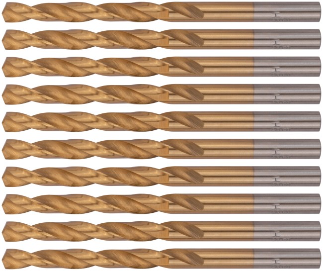Сверла HSS по металлу, титановое покрытие 6,0 мм (10 шт.)
