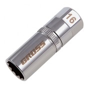 Головка торцевая свечная, магнитная, двенадцатигранная, 16 мм, под квадрат 1/2 Gross Головка торцевая свечная, магнитная, двенадцатигранная, 16 мм, под квадрат 1/2 Gross