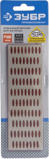 ЗУБР 50 х 150 мм, Р300, средняя зернистость, алмазный заточной брусок, Профессионал (35715-02)