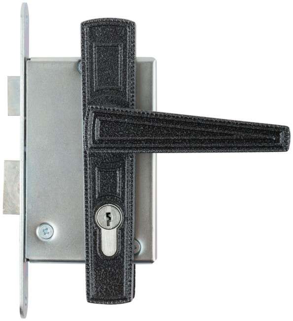 Замок врезной с ручками "Зенит" ЗВ4-3.01, серебро Замок врезной с ручками "Зенит" ЗВ4-3.01, серебро