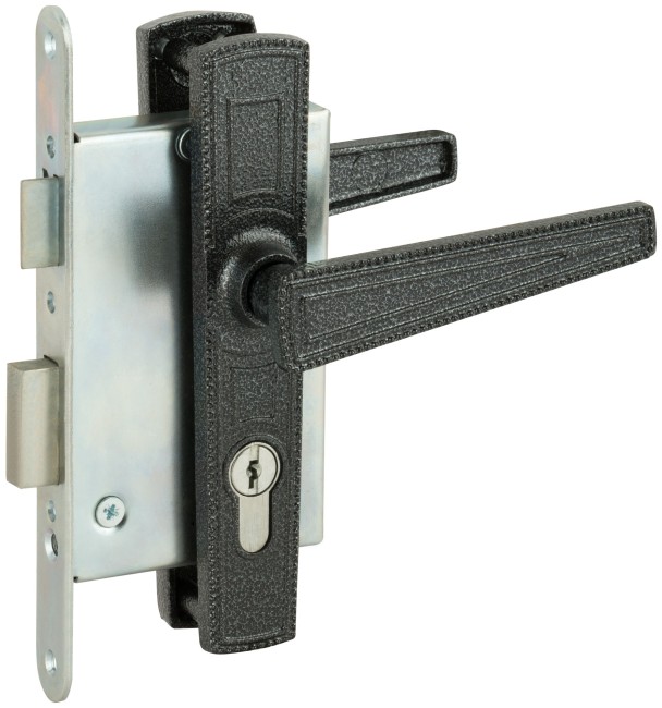 Замок врезной с ручками "Зенит" ЗВ4-3.01, серебро Замок врезной с ручками "Зенит" ЗВ4-3.01, серебро