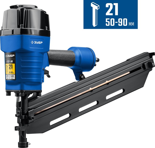 ЗУБР П21-90, пневматический нейлер для реечных гвоздей ЗУБР SN21 (50-90 мм), Профессионал (31931) ЗУБР П21-90, пневматический нейлер для реечных гвоздей ЗУБР SN21 (50-90 мм), Профессионал (31931)