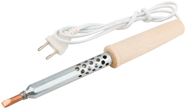 Паяльник 220 В, деревянная ручка  80 Вт