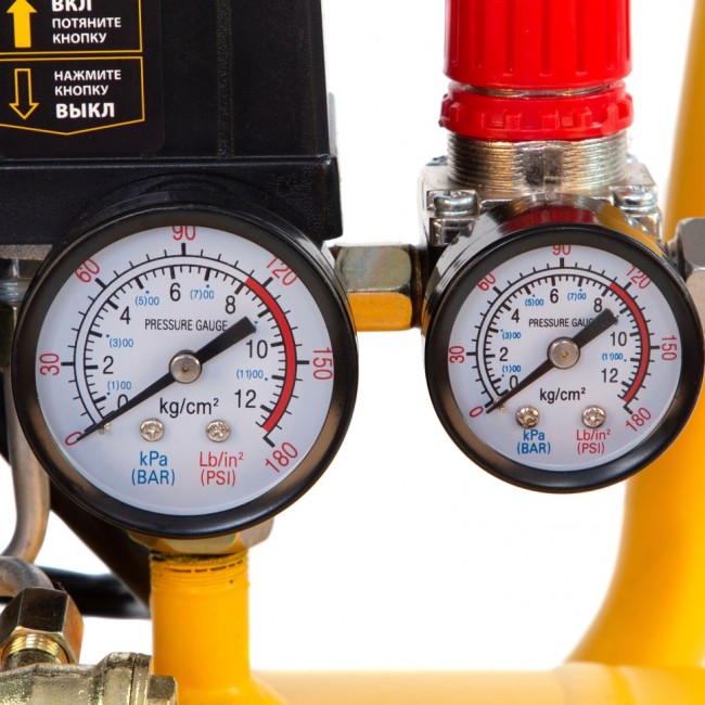 Компрессор воздушный, прямой привод DC1500/50, 1.5 кВт, 50 литров, 220 л/мин Denzel
