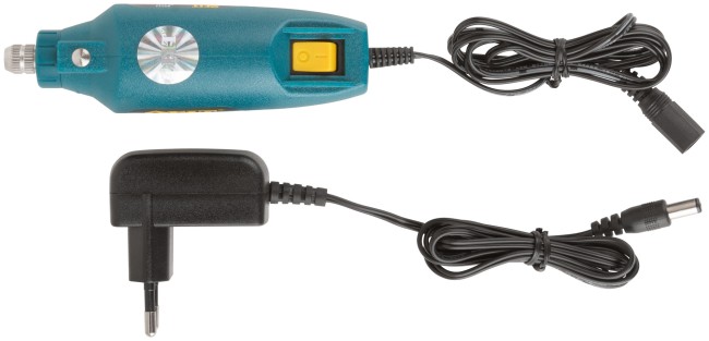 Гравировальная машина мини 12 Вт; 12000 об/мин; 3,2 мм; адаптер; набор насадок; алюмин. кейс