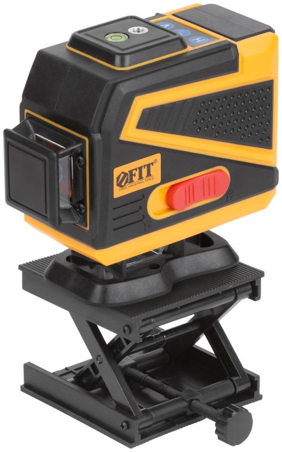 Уровень лазерный самоуспокаивающийся, зеленые лучи, 3 плоскости 360 гр., диапазон 20 м, Li-Ion аккум., 2 уровня яркости, без треноги, платформа для по