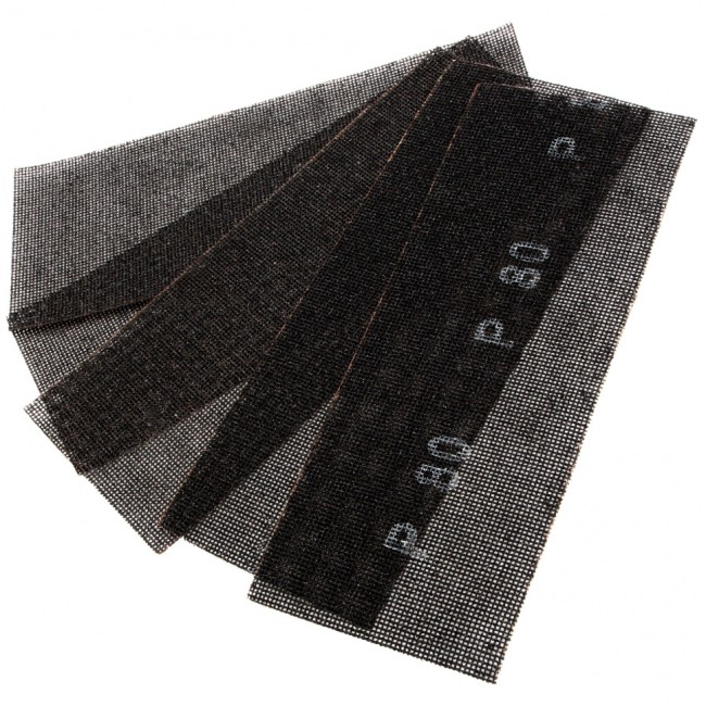 Сетка абразивная, P 80, 115 х 280 мм, 5 шт Denzel