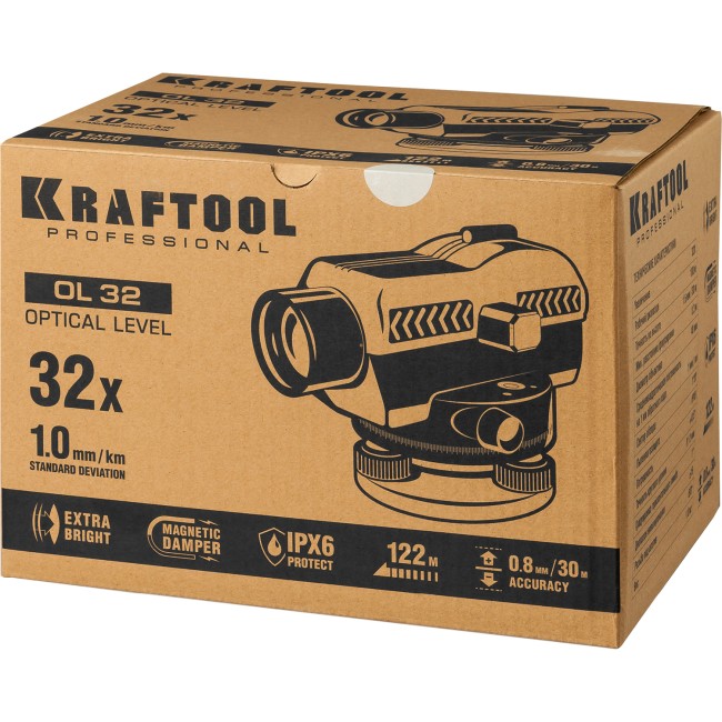 KRAFTOOL OL-32 100 м, оптический нивелир (34520)