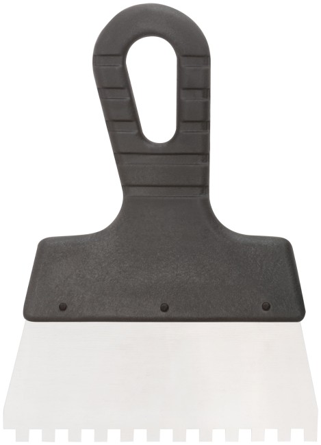 Шпатель фасадный нержавеющий зубчатый 150 мм / зуб  6 мм