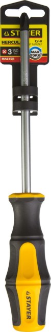 STAYER Hercules, PH3 x 150 мм, отвертка (25052-3-15) STAYER Hercules, PH3 x 150 мм, отвертка (25052-3-15)