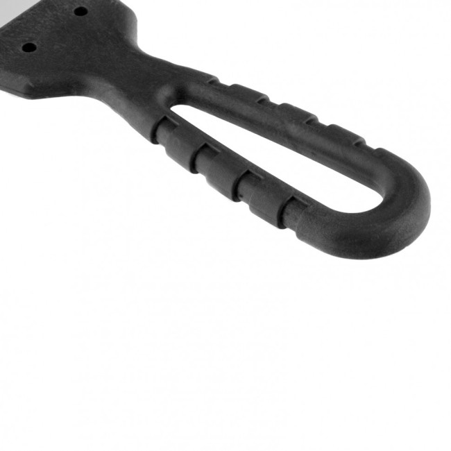 Шпатель из нержавеющей стали, 100 мм, зуб 4 х 4 мм, пластмассовая ручка Sparta Шпатель из нержавеющей стали, 100 мм, зуб 4 х 4 мм, пластмассовая ручка Sparta