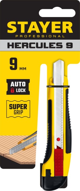 STAYER HERCULES-9, 9 мм, нож с автостопом, Professional (0903)