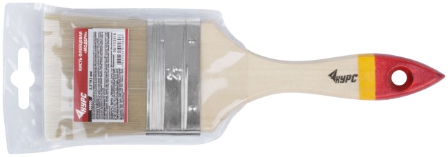 Кисть флейцевая "Модерн", иск. щетина, деревянная ручка 2,5" (63 мм) Кисть флейцевая "Модерн", иск. щетина, деревянная ручка 2,5" (63 мм)