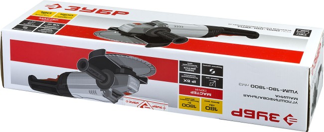 ЗУБР 1800 Вт, d180 мм, УШМ (УШМ-180-1800 ПМ3) ЗУБР 1800 Вт, d180 мм, УШМ (УШМ-180-1800 ПМ3)