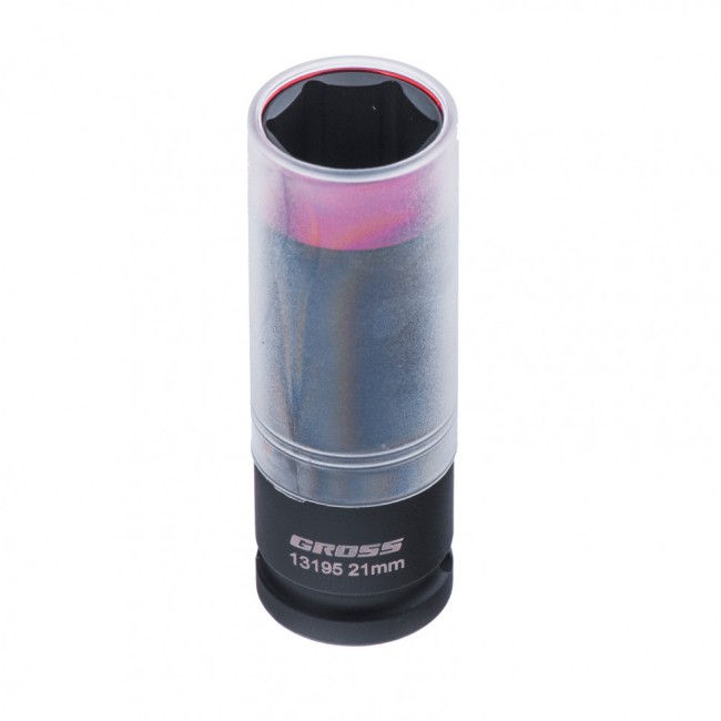 Головка ударная шестигранная для колесных дисков, 21 мм, 1/2, CrMo Gross Головка ударная шестигранная для колесных дисков, 21 мм, 1/2, CrMo Gross