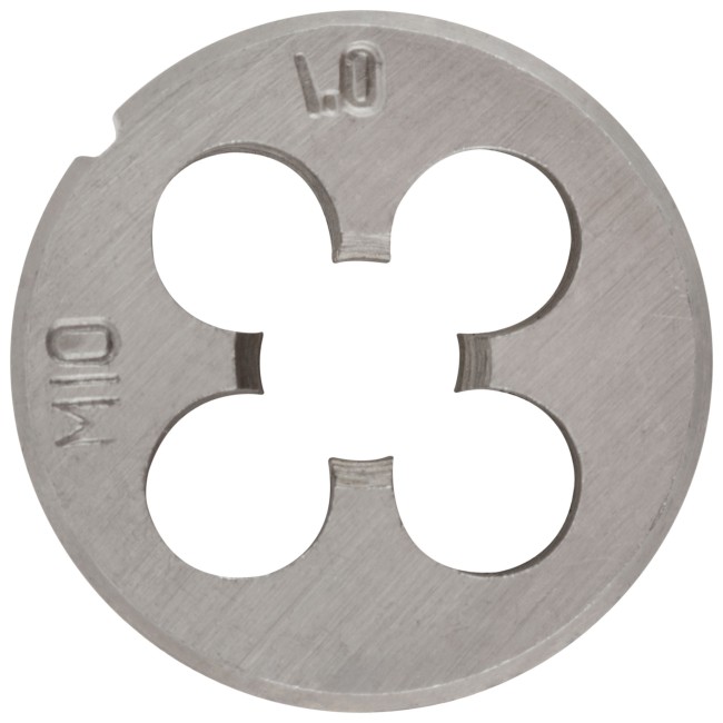 Плашка метрическая, легированная сталь М10х1,0 мм Плашка метрическая, легированная сталь М10х1,0 мм