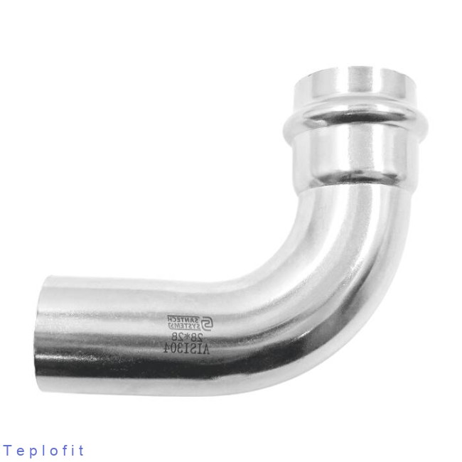 Отвод нерж AISI304 Дн35х90гр пресс/труба FS103 SantechSystems