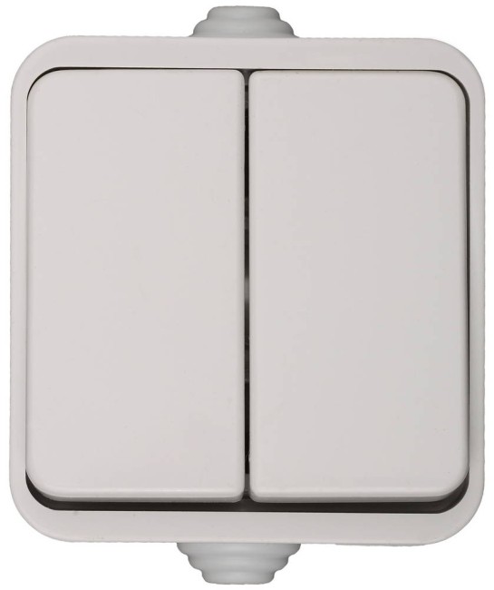 СВЕТОЗАР Баттерфляй, IP44, 16 A/~250 В, двухклавишный выключатель (SV-54334-W) СВЕТОЗАР Баттерфляй, IP44, 16 A/~250 В, двухклавишный выключатель (SV-54334-W)