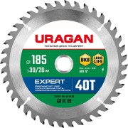 URAGAN Expert, 185 х 30/20 мм, 40Т, пильный диск по дереву (36802-185-30-40) URAGAN Expert, 185 х 30/20 мм, 40Т, пильный диск по дереву (36802-185-30-40)
