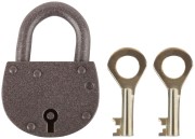 Замок навесной сувальдный ЗВС-3, стальной корпус 50x50 мм, стальная дужка 8 мм